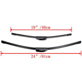 Maxbell Front Windshield Wiper Blade Water Repellency For Vauxhall Vectra C MK3 2002 -2008 - Aladdin Shoppers