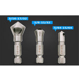 Set 3Pc Hex Countersink Deburring Bits Chamfering Drill Oblique Hole Chamfer - Aladdin Shoppers