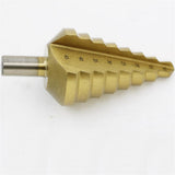 Power Tools Accessories, HSS Cone Drill Bit, 1/4 Inch Shank, 8 Steps, 10, 15, 20, 25, 30, 35, 40, 45mm - Aladdin Shoppers