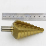 Power Tools Accessories, HSS Cone Drill Bit, 1/4 Inch Shank, 8 Steps, 10, 15, 20, 25, 30, 35, 40, 45mm - Aladdin Shoppers