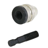 Keyless 3 Jaw Drill Chuck Converter Screwdriver Chuck Adapter, 1/4 Inch Hex Shank, 0.3-3.0mm Drill Bits - Aladdin Shoppers