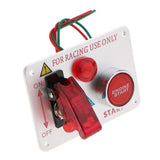 Carbon-look Racing Car 12-24V Ignition Switch Panel Engine Start Push Button - Aladdin Shoppers