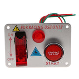 Carbon-look Racing Car 12-24V Ignition Switch Panel Engine Start Push Button - Aladdin Shoppers