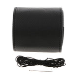 Maxbell 2x Leather DIY Car Steering Wheel Cover 38cm W/ Needle and Thread Black