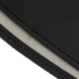 Maxbell 2x Leather DIY Car Steering Wheel Cover 38cm W/ Needle and Thread Black