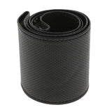 Maxbell 2x Leather DIY Car Steering Wheel Cover 38cm W/ Needle and Thread Black