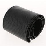 Maxbell 2x Leather DIY Car Steering Wheel Cover 38cm W/ Needle and Thread Black