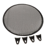 1Piece Speaker Grills Cover Case with 4Pcs Screws & 4Pcs Fix Bracket for 12 Inches Speaker Mounting Home Audio DIY, Black