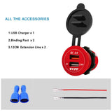 Maxbell 2xCar DC Aluminum Alloy Dual USB QC3.0 Quick Charge for LED Display  Green