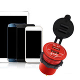 Maxbell 2xCar DC Aluminum Alloy Dual USB QC3.0 Quick Charge for LED Display  Green