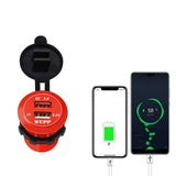 Maxbell 2xCar DC Aluminum Alloy Dual USB QC3.0 Quick Charge for LED Display  Green