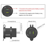 Maxbell 2xCar DC Aluminum Alloy Dual USB QC3.0 Quick Charge for LED Display  Green