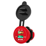 Maxbell 2xCar DC Aluminum Alloy Dual USB QC3.0 Quick Charge for LED Display  Green