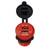 Maxbell 2xCar DC Aluminum Alloy Dual USB QC3.0 Quick Charge for LED Display  Green