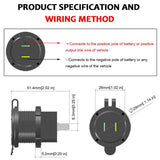Maxbell 2xCar Aluminum Alloy USB QC3.0 Quick Charge for LED Display Golden Orange