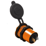 Maxbell 2xCar Aluminum Alloy USB QC3.0 Quick Charge for LED Display Golden Orange