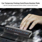Temporary Parking Phone Number Plate -Sucker Magnetic Card /Sticker for Car PARKING Vibrant Red Color - Aladdin Shoppers