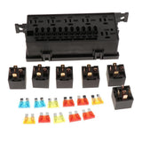 1 Set 11 Way Blade Fuse Box Car Fuse Box Holder Standard Circuit Fuse Holder Box Block - Aladdin Shoppers