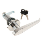 Maxbell Silver Cabinet Door L Handle Lock w/2 Keys for Toolbox Cabinet Truck