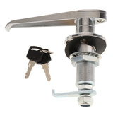Maxbell Silver Cabinet Door L Handle Lock w/2 Keys for Toolbox Cabinet Truck
