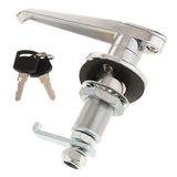 Maxbell Silver Cabinet Door L Handle Lock w/2 Keys for Toolbox Cabinet Truck