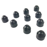 Set of 10 23mm Car Wheel Lug Nut Hexagonal Bolt Cover Cap Protector Black M10