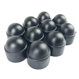 Set of 10 23mm Car Wheel Lug Nut Hexagonal Bolt Cover Cap Protector Black M10