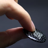 Black Carbon Fiber Car Engine Start Stop Switch Button Sticker Cover For
