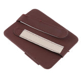 Maxbell 3xEye Frame Holder Car Sun Glasses Ticket Receipt Card Clip Storage Board Brown