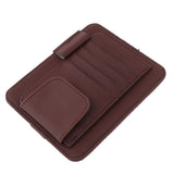 Maxbell 5xEye Frame Holder Car Sun Glasses Ticket Receipt Card Clip Storage Board Brown