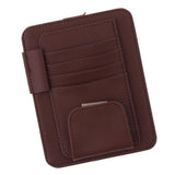 Maxbell 2xEye Frame Holder Car Sun Glasses Ticket Receipt Card Clip Storage Board Brown