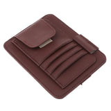 Maxbell 3xEye Frame Holder Car Sun Glasses Ticket Receipt Card Clip Storage Board Brown