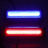 Maxbell 1 Pair Universal Car Grill Flashing COB LED Light Bar with Switch Kit - Red and Blue - Aladdin Shoppers