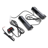 Maxbell 1 Pair Universal Car Grill Flashing COB LED Light Bar with Switch Kit - Red and Blue - Aladdin Shoppers