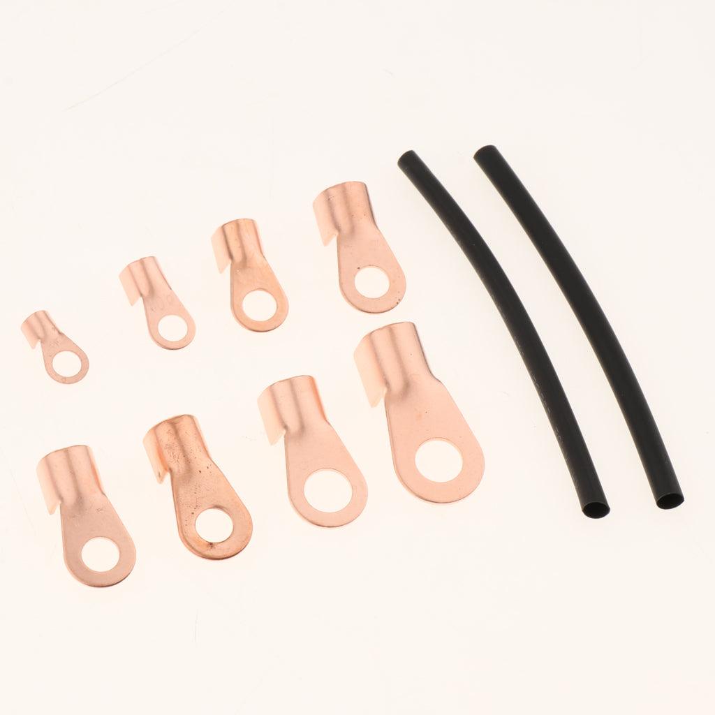 Maxbell Maxbell 245PCS Open Barrel Wire Crimp Copper Ring Lugs Terminal Connector with  Heat Shrink Tubing Assortment Kit