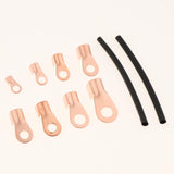 Maxbell 245PCS Open Barrel Wire Crimp Copper Ring Lugs Terminal Connector with Heat Shrink Tubing Assortment Kit - Aladdin Shoppers