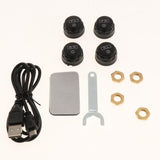 Maxbell Aftermarket Tire Pressure Monitoring System TPMS Solar Power Universal Wireless + 4 External Sensors Real-time Display - Aladdin Shoppers