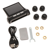 Maxbell Aftermarket Tire Pressure Monitoring System TPMS Solar Power Universal Wireless + 4 External Sensors Real-time Display - Aladdin Shoppers