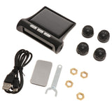 Maxbell Aftermarket Tire Pressure Monitoring System TPMS Solar Power Universal Wireless + 4 External Sensors Real-time Display - Aladdin Shoppers