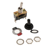Maxbell 5 Pack Heavy Duty Rocker Toggle Switch 15A 250V SPST 2 Pin ON/OFF Switch With Waterproof Boot Cap Cover - Aladdin Shoppers