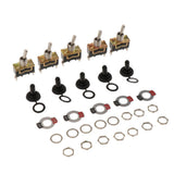 Maxbell 5 Pack Heavy Duty Rocker Toggle Switch 15A 250V SPST 2 Pin ON/OFF Switch With Waterproof Boot Cap Cover - Aladdin Shoppers