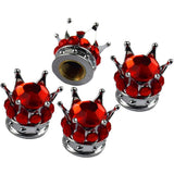 Maxbell 4 Pack Valve Stem Caps, Handmade Crown Universal Car Tire Valve Caps Chrome,Attractive Dustproof Bling Car Accessories - Aladdin Shoppers