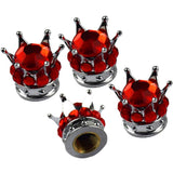 Maxbell 4 Pack Valve Stem Caps, Handmade Crown Universal Car Tire Valve Caps Chrome,Attractive Dustproof Bling Car Accessories - Aladdin Shoppers