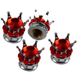 Maxbell 4 Pack Valve Stem Caps, Handmade Crown Universal Car Tire Valve Caps Chrome,Attractive Dustproof Bling Car Accessories - Aladdin Shoppers