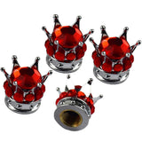 Maxbell 4 Pack Valve Stem Caps, Handmade Crown Universal Car Tire Valve Caps Chrome,Attractive Dustproof Bling Car Accessories - Aladdin Shoppers