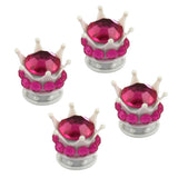 Maxbell 4 Pack Valve Stem Caps, Handmade Crown Universal Car Tire Valve Caps Chrome,Attractive Dustproof Bling Car Accessories - Aladdin Shoppers