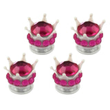 Maxbell 4 Pack Valve Stem Caps, Handmade Crown Universal Car Tire Valve Caps Chrome,Attractive Dustproof Bling Car Accessories - Aladdin Shoppers