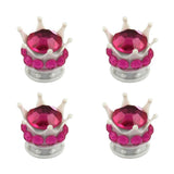 Maxbell 4 Pack Valve Stem Caps, Handmade Crown Universal Car Tire Valve Caps Chrome,Attractive Dustproof Bling Car Accessories - Aladdin Shoppers
