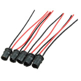 Maxbell 2x5pieces T10 W5W Wedge Light Bulb Socket Connector Holder For Auto Truck Boat