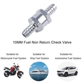 Maxbell 2x10MM Aluminium One Way Fuel Non Return Check Valve Petrol Diesel Oil Water